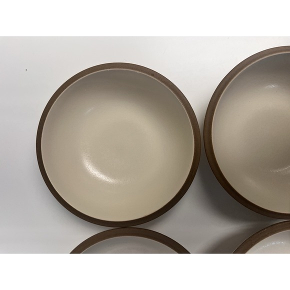 Dansk China SANTIAGO WHITE Cereal Bowl *NEW*  SET of 4 | Beige Body Tan Edge - Picture 8 of 14